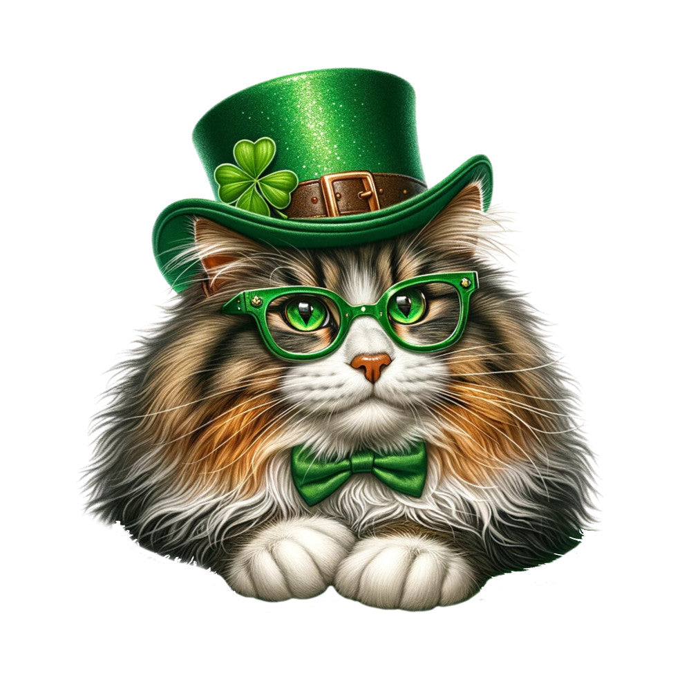 St Patricks Day Cat Fabric Panel 4