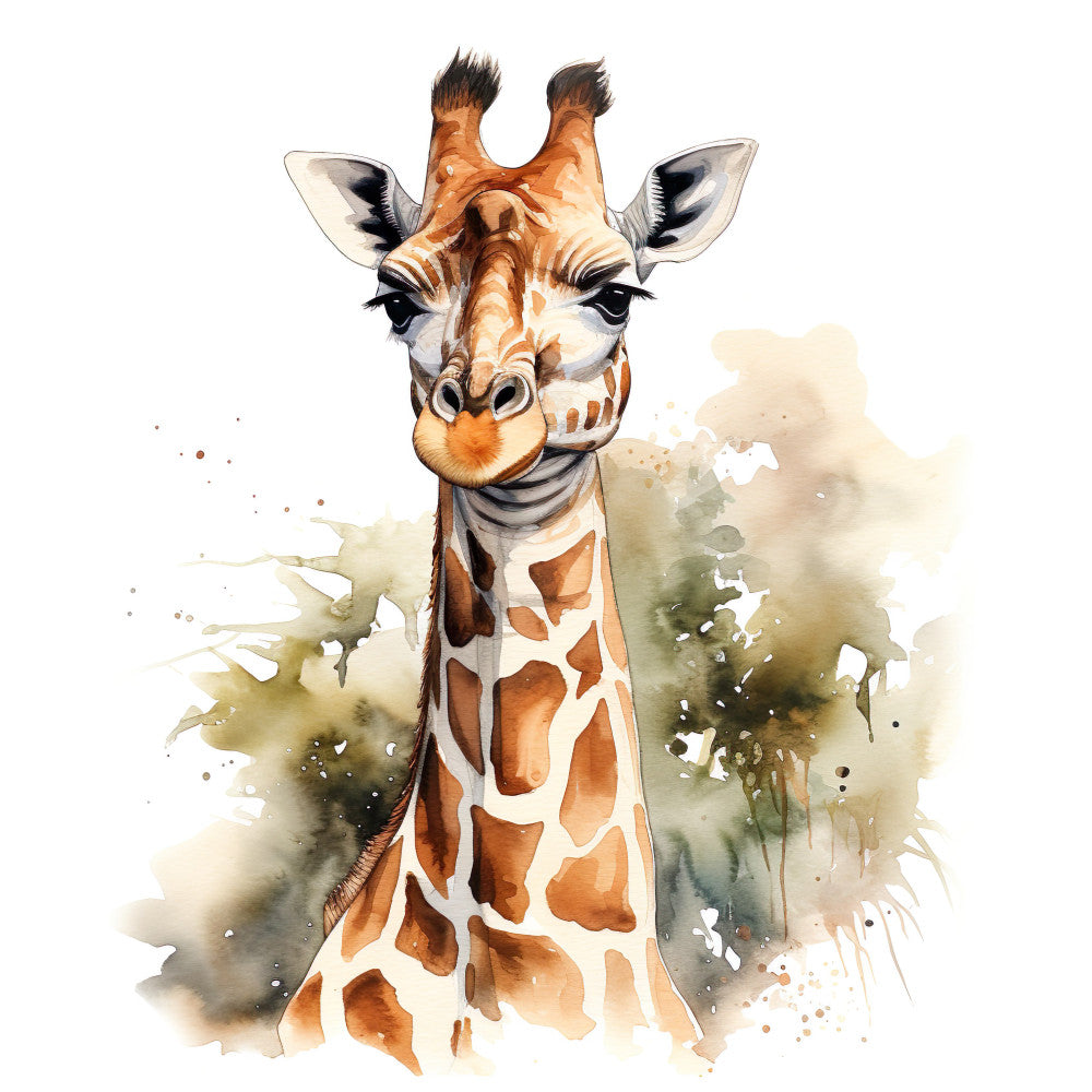 Giraffe Scenes Fabric Panel 10