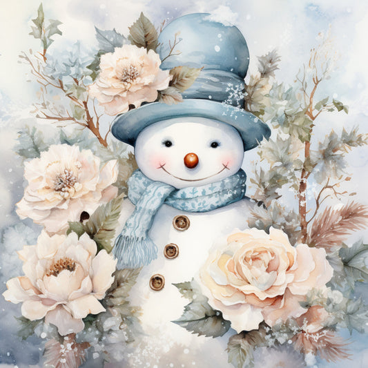 Classic Snowman Fabric Panel 66