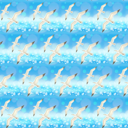 Tropical Shoreline Pattern 10 Minky Fabric