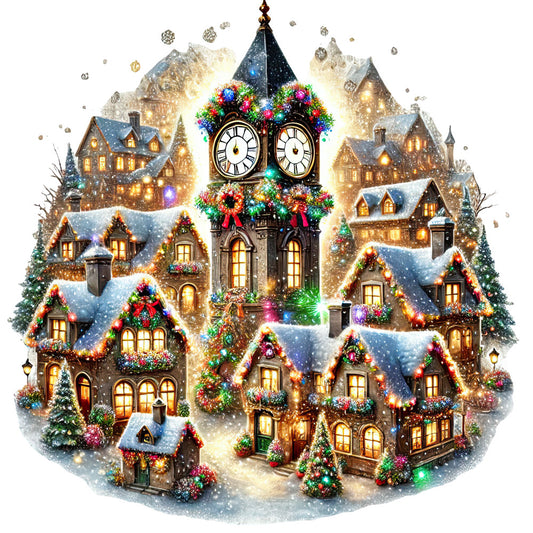 Christmas Villages Fabric Panel 31