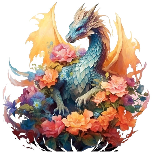 Elemental Dragons Fabric Panel 7