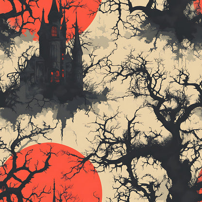 Blood Moon Manor Pattern 18 Quilting Cotton Fabric
