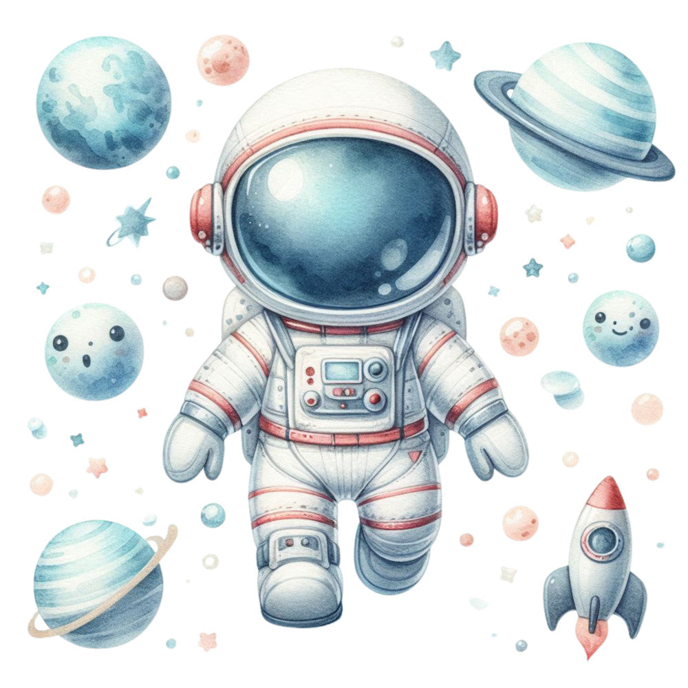 Cute Little Astronaut Fabric Panel 28