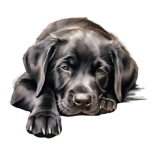 Watercolor Labrador Fabric Panel 8