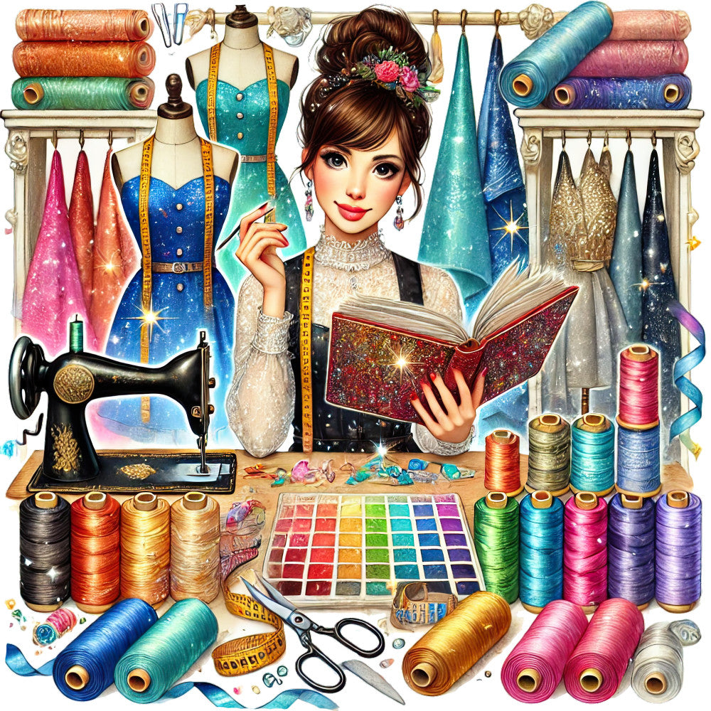 Sewing Scenes Fabric Panel 22