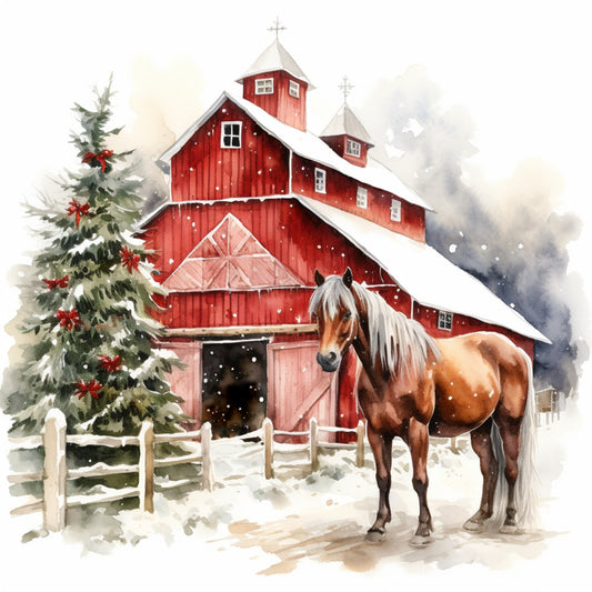 A Country Christmas Fabric Panel 6