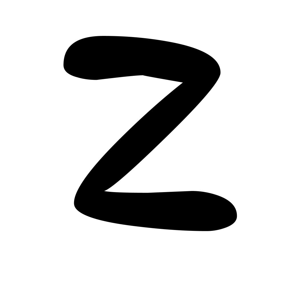 black, white, letter z, alphabet, fabric panel, quilting cotton, monochrome, simple design, educational, learning theme, children's fabric, sewing project, craft material, geometric shape, minimalist, teaching aid, nursery fabric, kids room, school theme