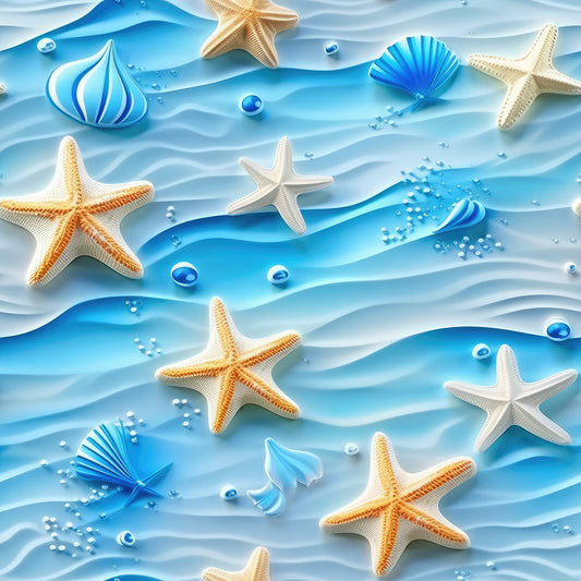 Beach Life Pattern 9 Quilting Cotton Fabric