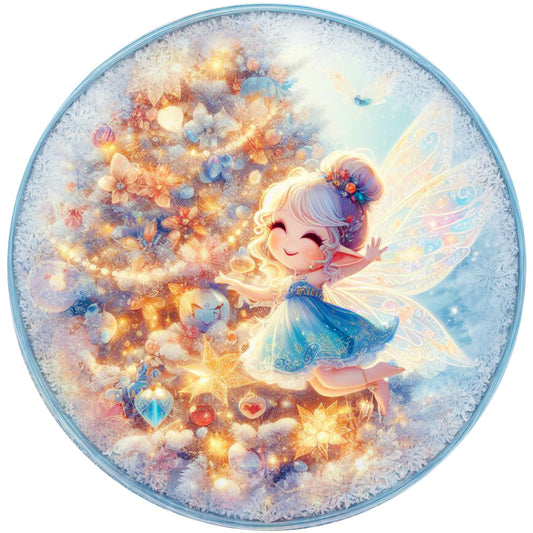 Winter Fairy Ornament Fabric Panel 2