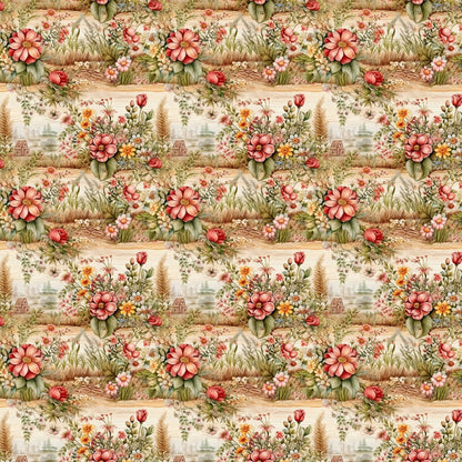 Cottage Meadow Pattern 5 Minky Fabric