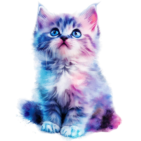 Colorful Cats Fabric Panel 25