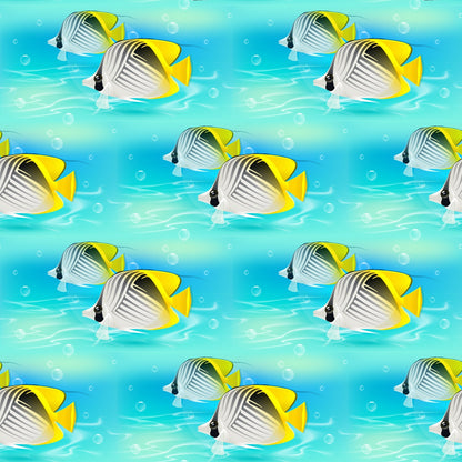 Tropical Shoreline Pattern 4 Minky Fabric