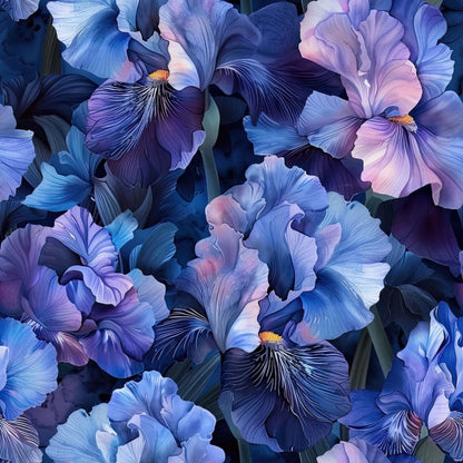 Indigo Garden Pattern 7 Minky Fabric