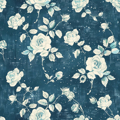 Vintage Farmhouse Blue Pattern 7 Quilting Cotton Fabric