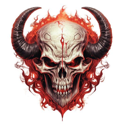 Horror Skulls Fabric Panel 7