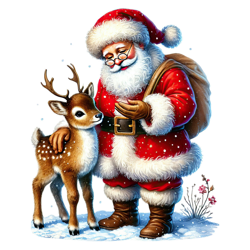 Santa Claus Scenes Fabric Panel 1