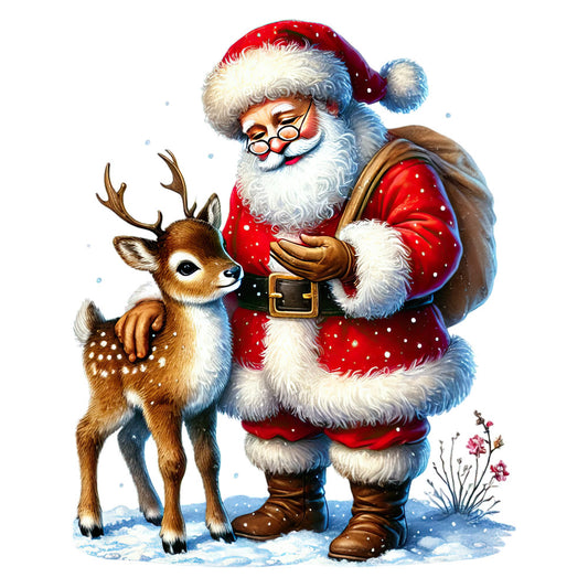 Santa Claus Scenes Fabric Panel 1