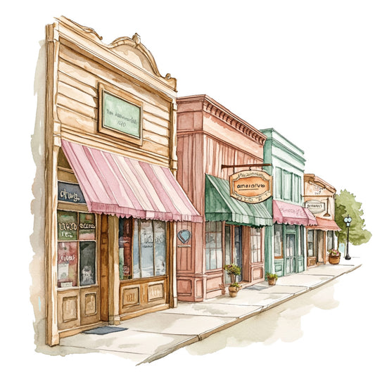 Watercolor Texas Fabric Panel 35