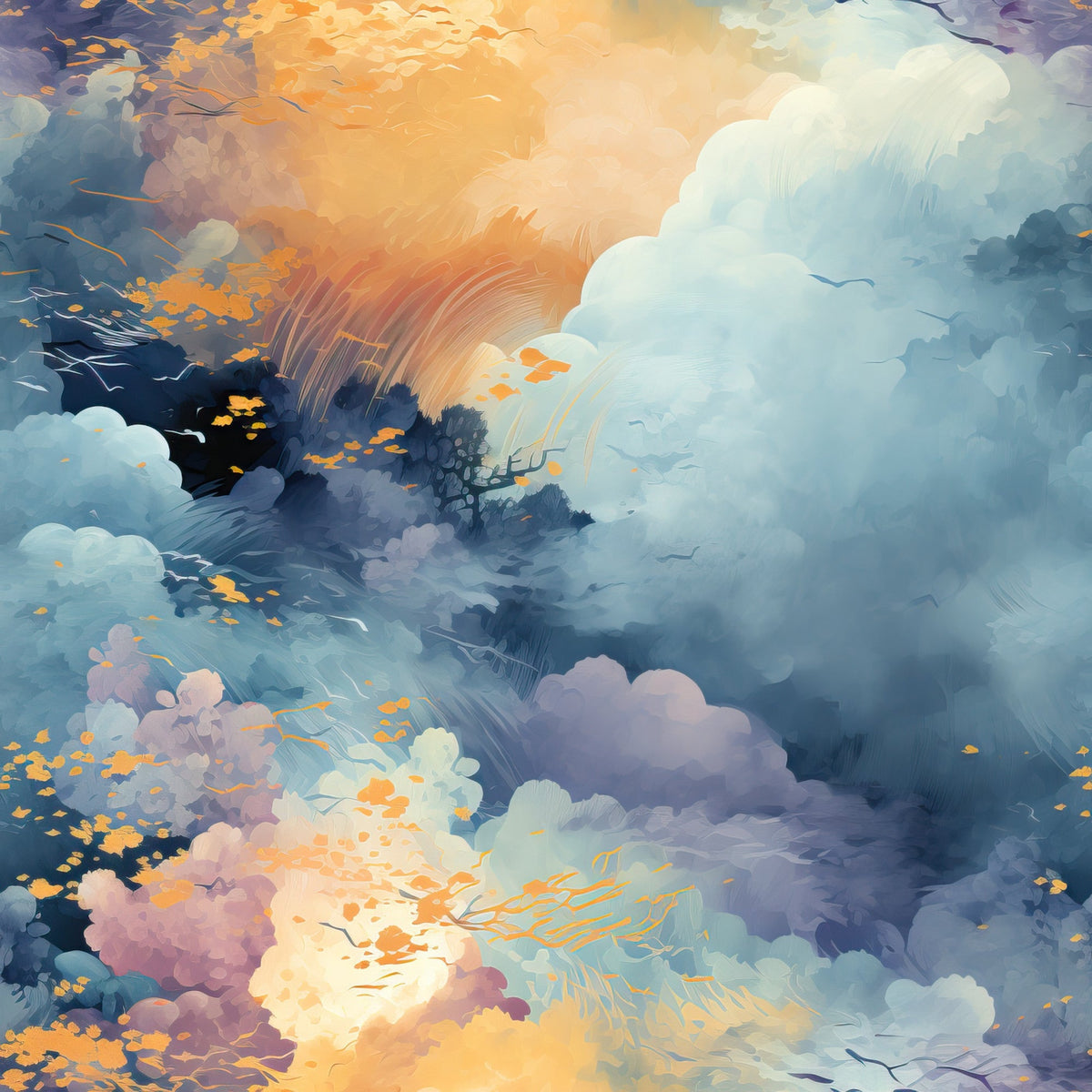 Painted Skies Pattern 11 Minky Fabric