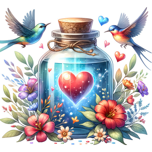 Magical Spring Jar Fabric Panel 6