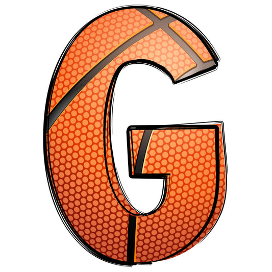 Basketball Doodles Alphabet Fabric Panel 16