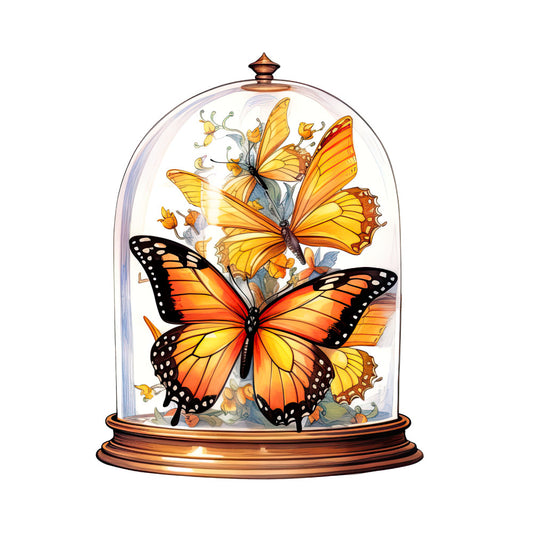 Butterflies in a Dome Fabric Panel 1