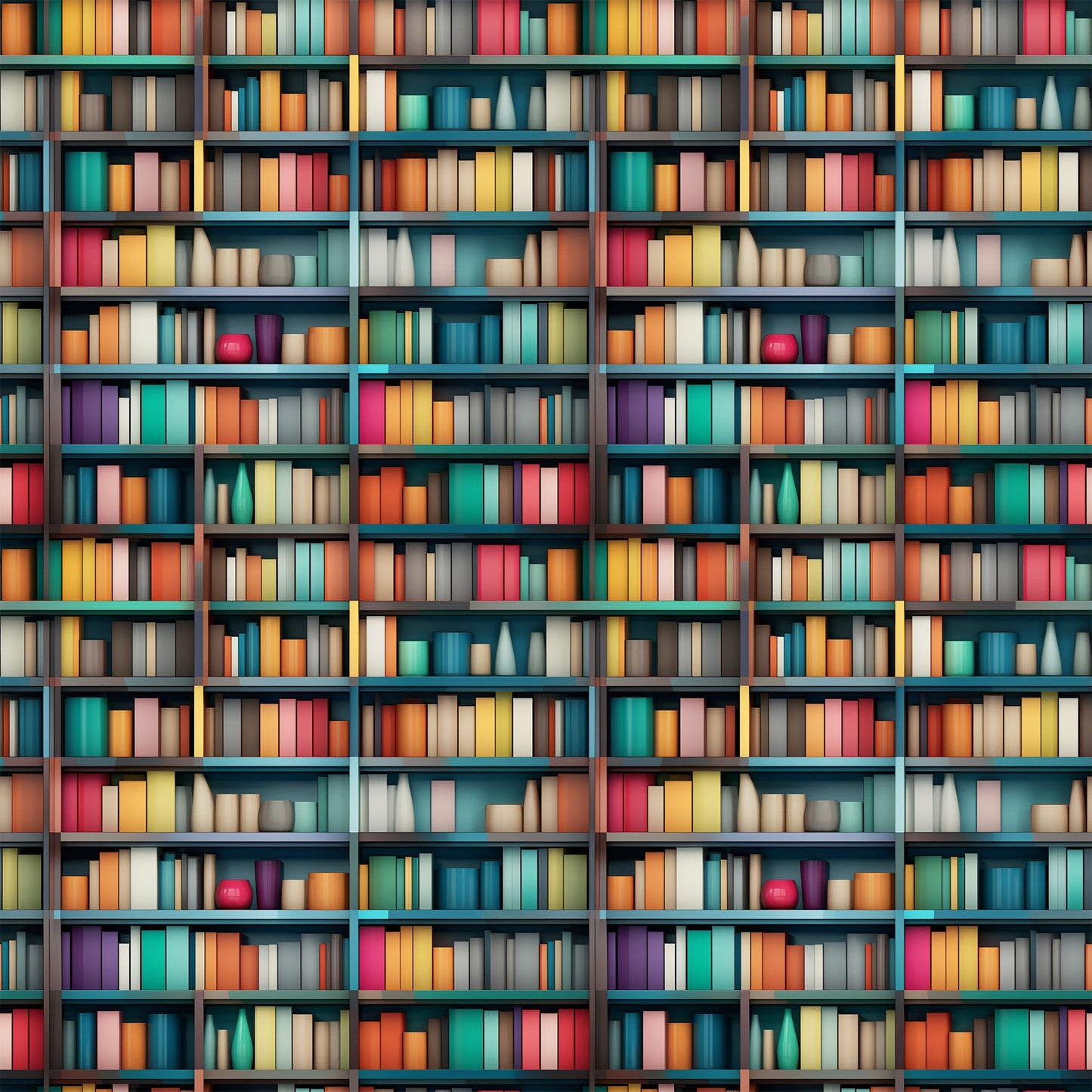 Bookshelf Pattern 5 Quilting Cotton Fabric