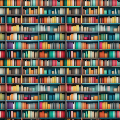 Bookshelf Pattern 5 Quilting Cotton Fabric
