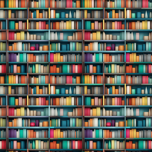 Bookshelf Pattern 5 Quilting Cotton Fabric