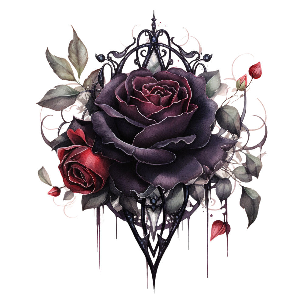 Gothic Floral Fabric Panel 35