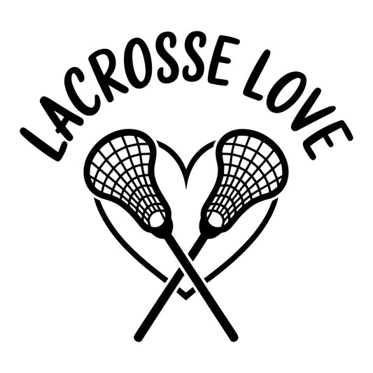 lacrosse love, lacrosse sticks, heart design, sports themed, black and white, monochrome, geometric pattern, athletic, grid pattern, netted sticks, crossed sticks, sports equipment, modern, minimalist, line art, youth sports, girls sports, team spirit, sports fan, lacrosse player, casual style, contemporary, school sports, recreational sports, hobby themed, competition, athletic wear inspired
