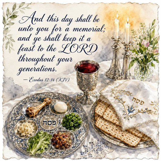 passover, seder, jewish, religious, spiritual, vintage, elegant, traditional, celebration, ceremonial, feast, hebrew, passover plate, candlesticks, matzah, wine goblet, botanical, floral, cream, ivory, navy blue, gold accents, soft green, burgundy red, watercolor, heritage, cultural, heirloom, religious observance, spring