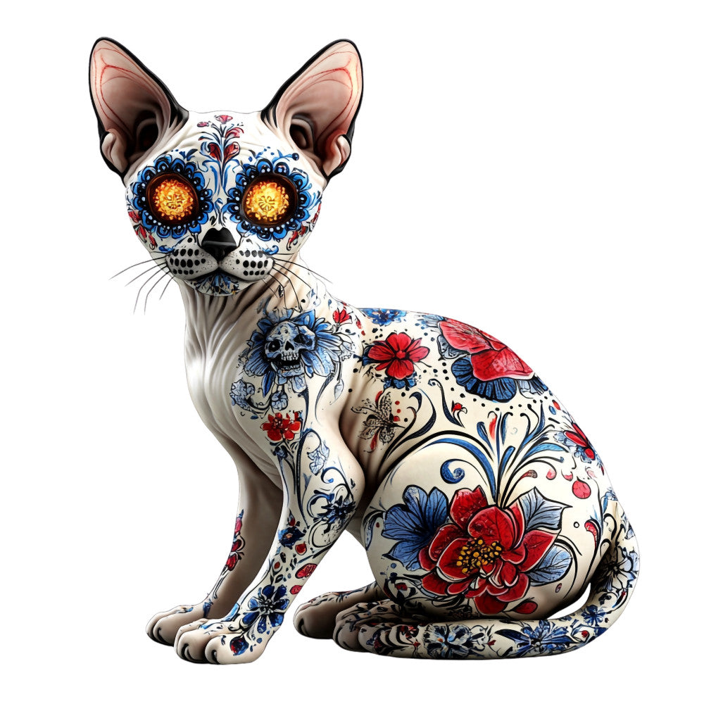 Cats de Los Muertos Fabric Panel 29