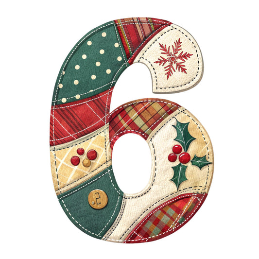 Christmas Patchwork Alphabet Fabric Panel 20