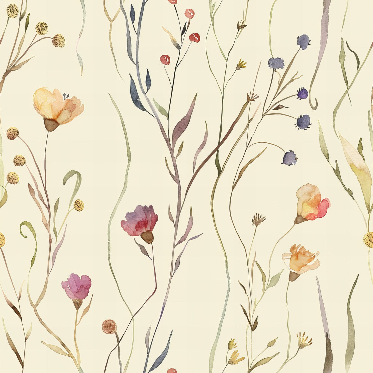 Whispering Stems Pattern 6 Minky Fabric