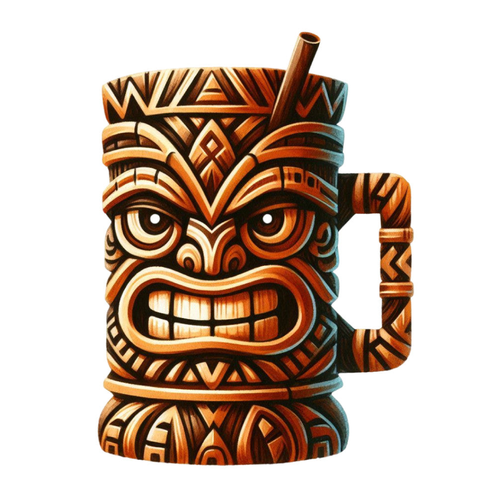 Tiki Cups Fabric Panel 1