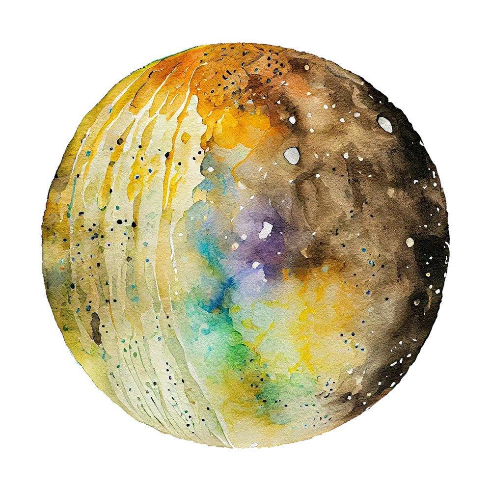 Watercolor Space Planet Fabric Panel 10