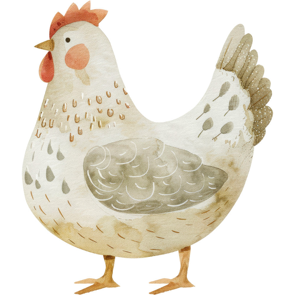 Watercolor Farm Fabric Panel 75