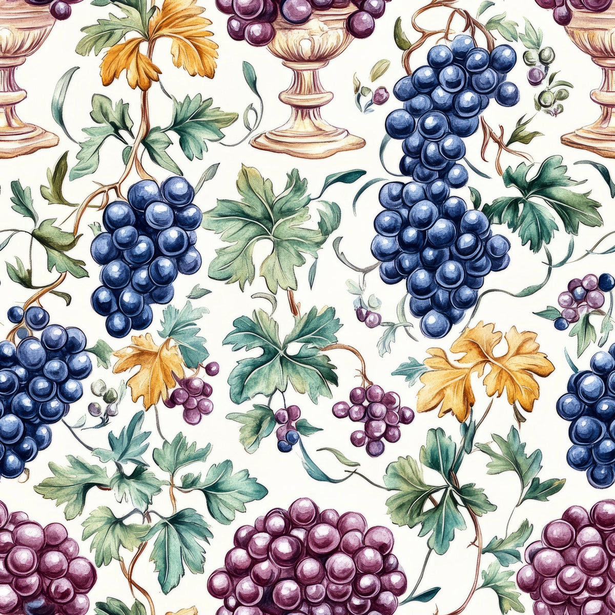 Grapes and Goblets Pattern 16 Minky Fabric
