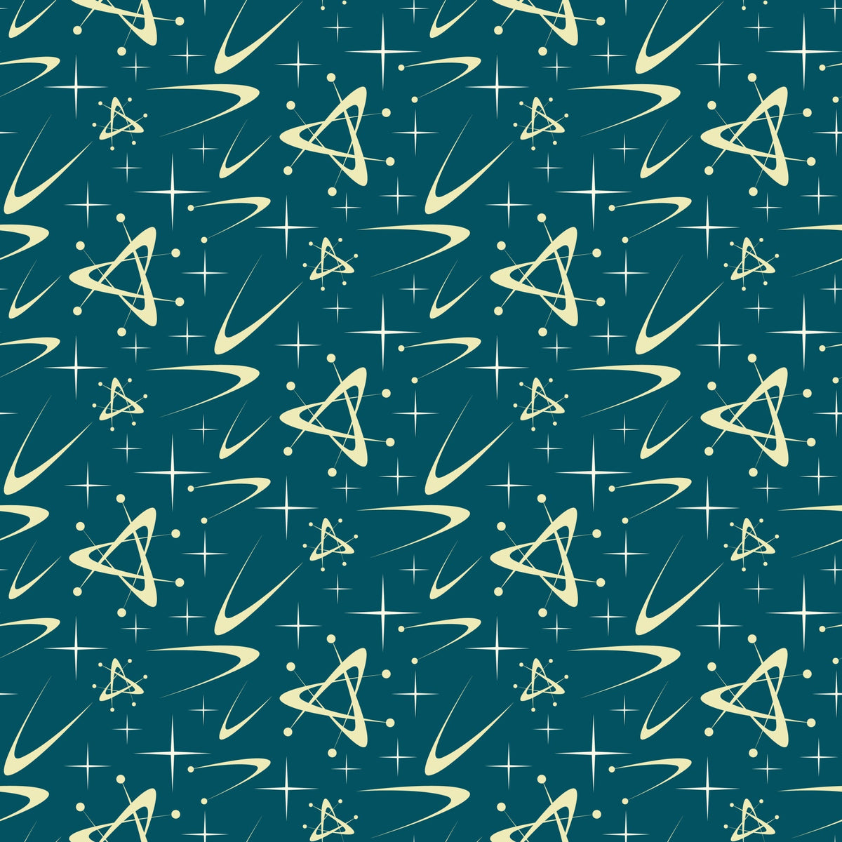 Midcentury Sparkle Pattern 6 Minky Fabric
