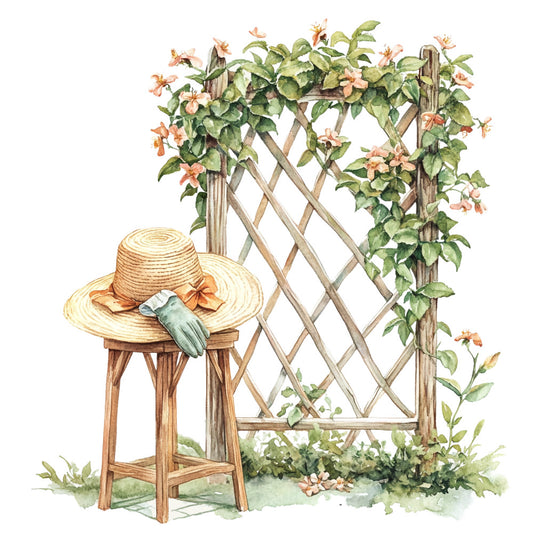 Vintage Garden Fabric Panel 23