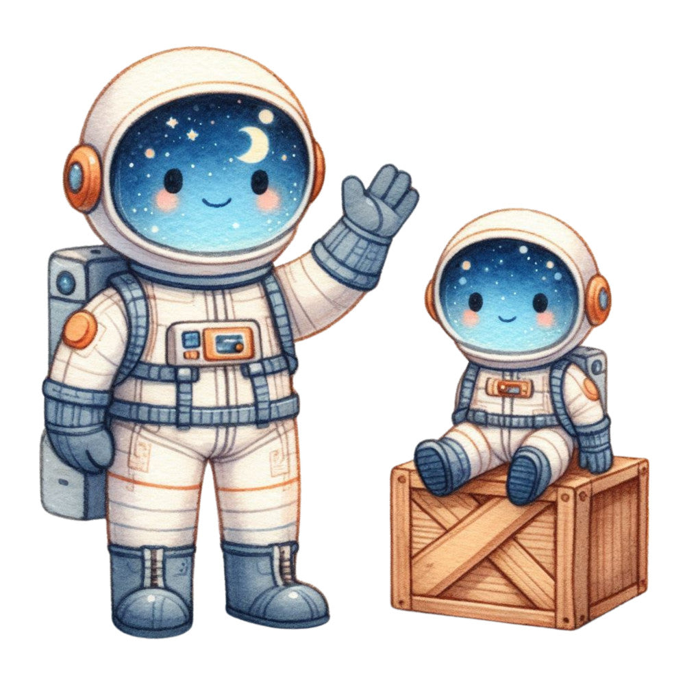 Cute Little Astronaut Fabric Panel 4