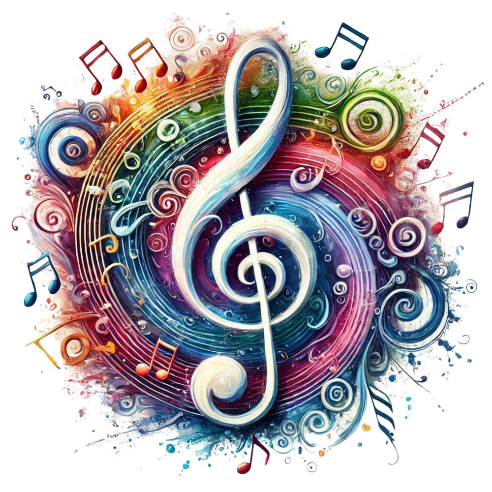 Musical Notes Fabric Panel 19