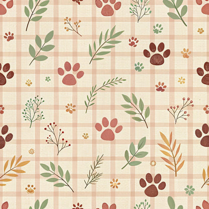 Puppy Prints Pattern 8 Minky Fabric
