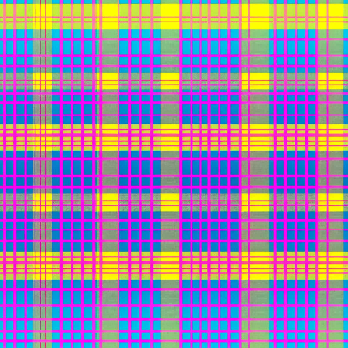 Electric Plaid Pattern 9 Minky Fabric