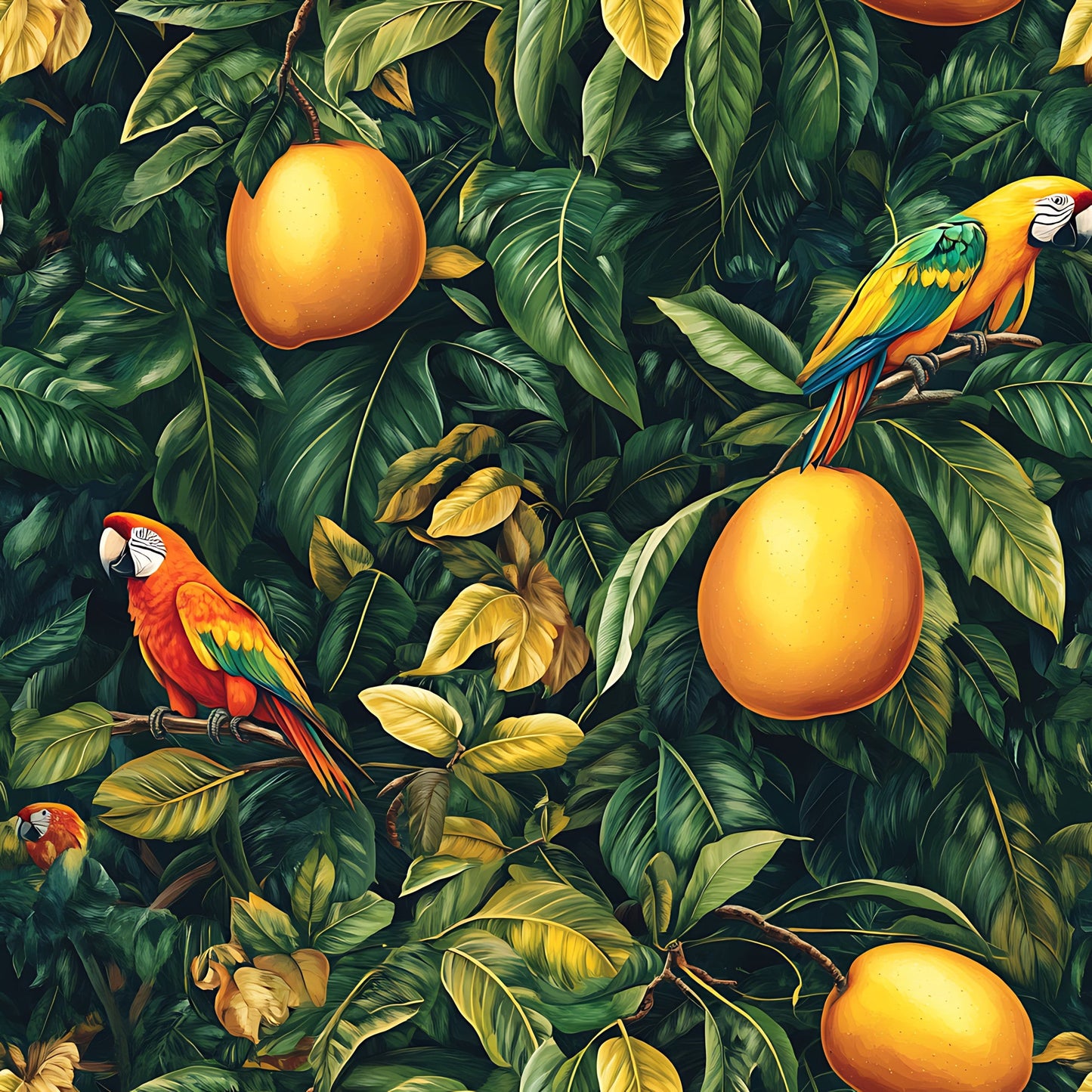 Mango In The Wild Pattern 10 Quilting Cotton Fabric