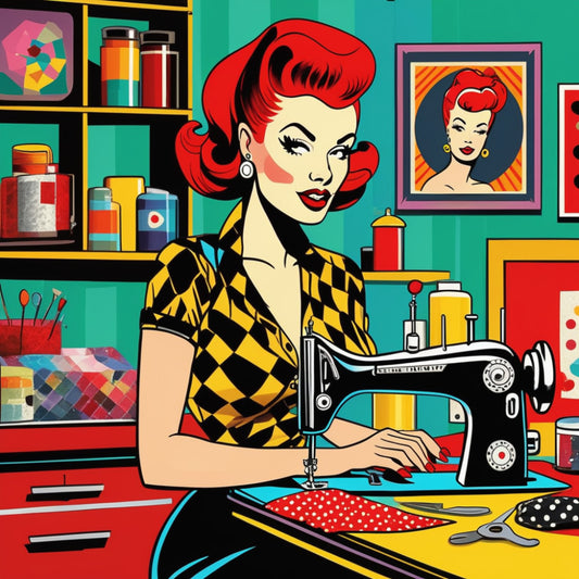 Pop Art Sewing Fabric Panel 64
