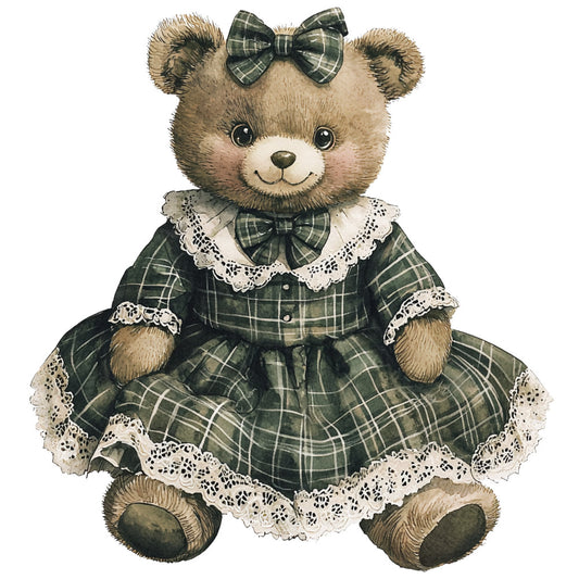 Classic Teddy Bear Fabric Panel 38