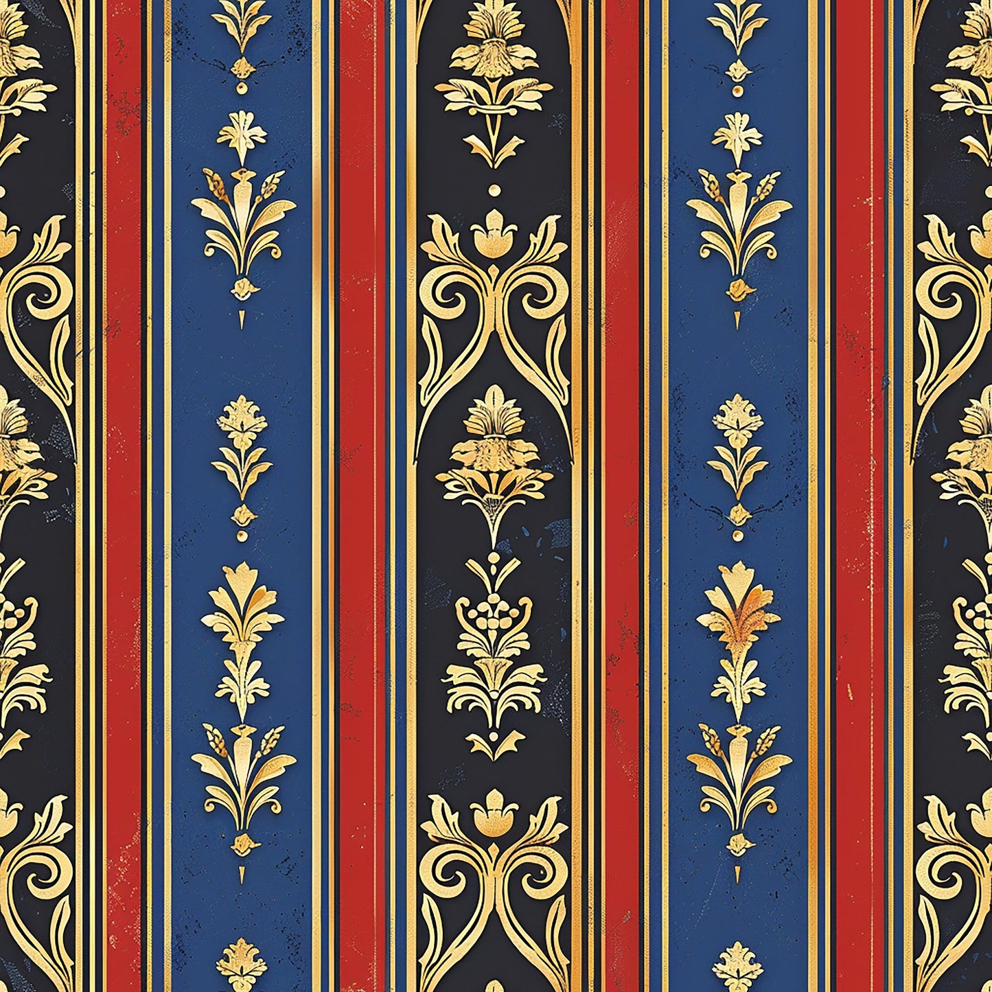 Medieval French Pattern 3 Quilting Cotton Fabric